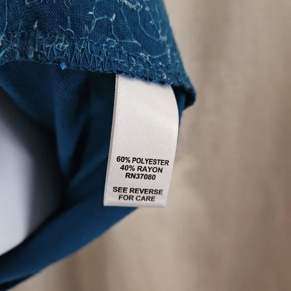 NWOT Versona teal blue sequined tank top blouse Womens Medium - Picture 5 of 8